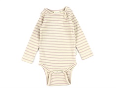 Petit Piao adobe rose/dark offwhite striped body modal